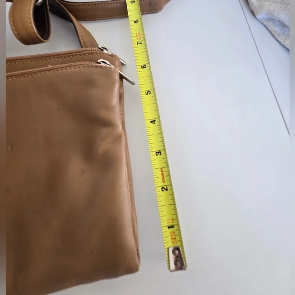 Peruzzi Made in Florence Genuine Leather Brown Crossbody Bag | Italian Leather
